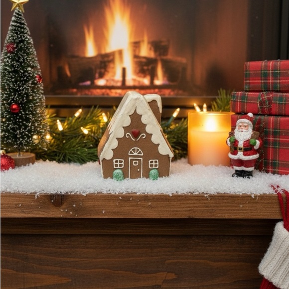The Salem Collection Other - Vintage Gingerbread House Holiday Accent - Brown & White